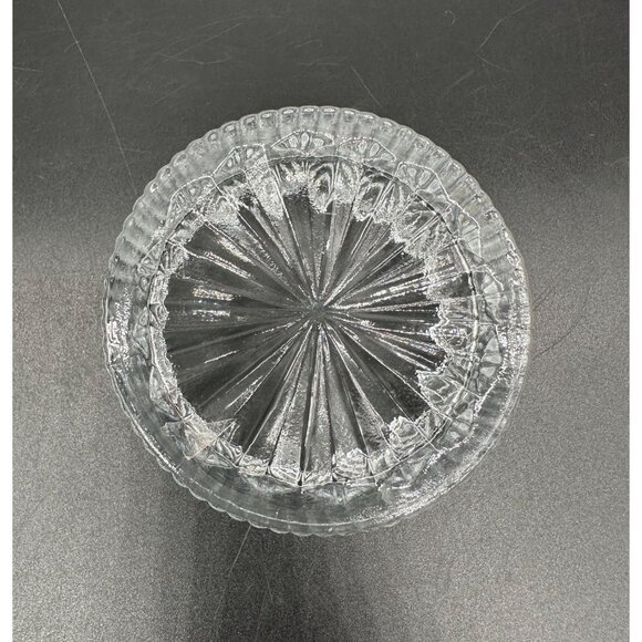 Vintage Trinket Dish Vanity Jewelry Jar Pewter Glass Faux Pearl Cabochon Cottage - Picture 5 of 10